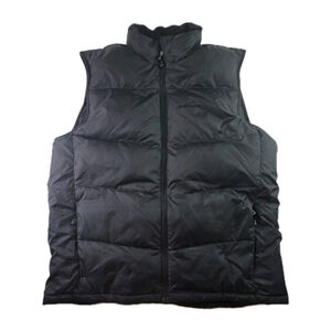 Eddie Bauer Goose Down Puffer Yukon Vest Black 700 Fill Power Men's Size XL Tall